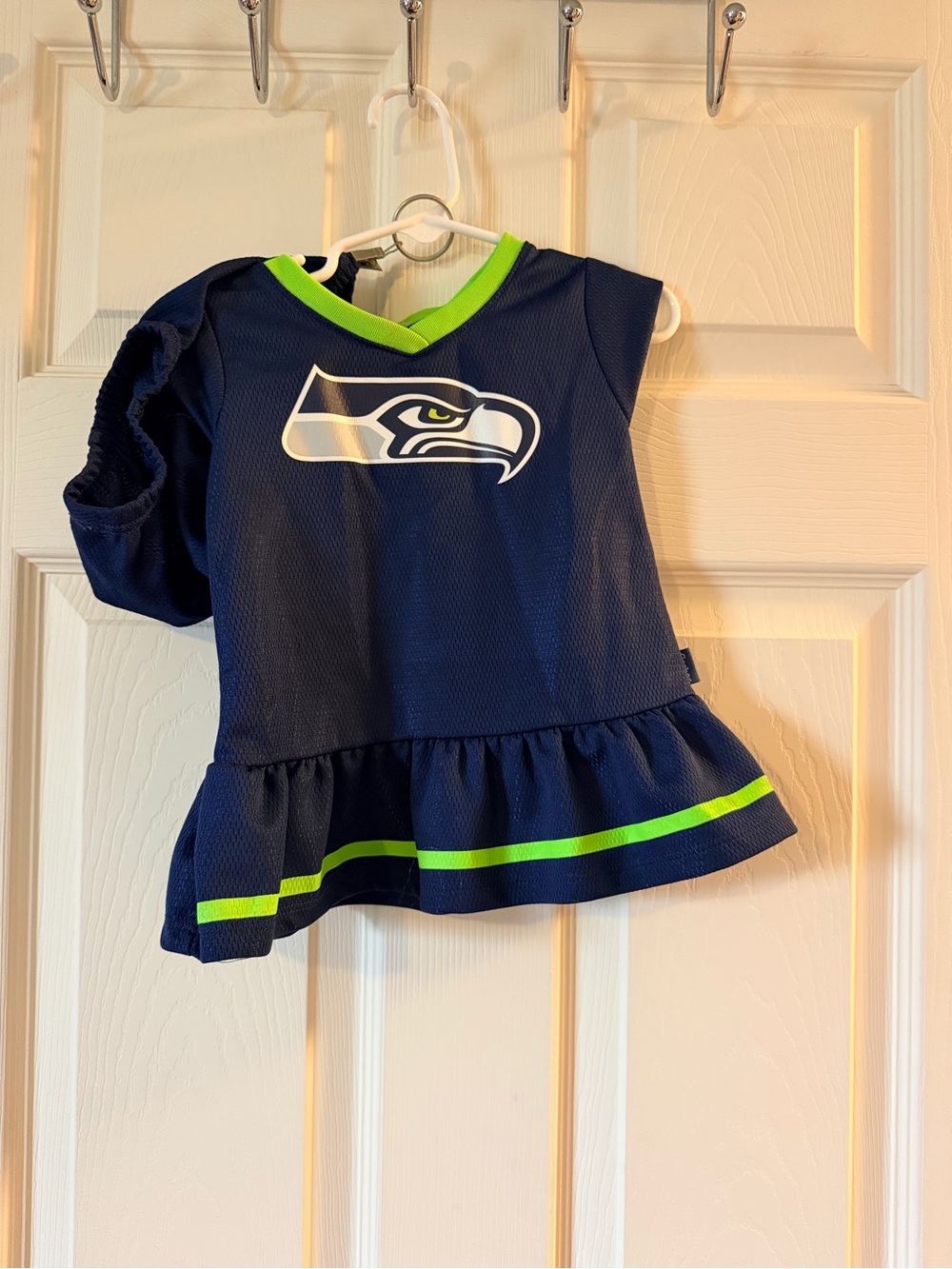 Gerber Navy & Neon Green Seattle-Inspired Peplum Top and Bloomers